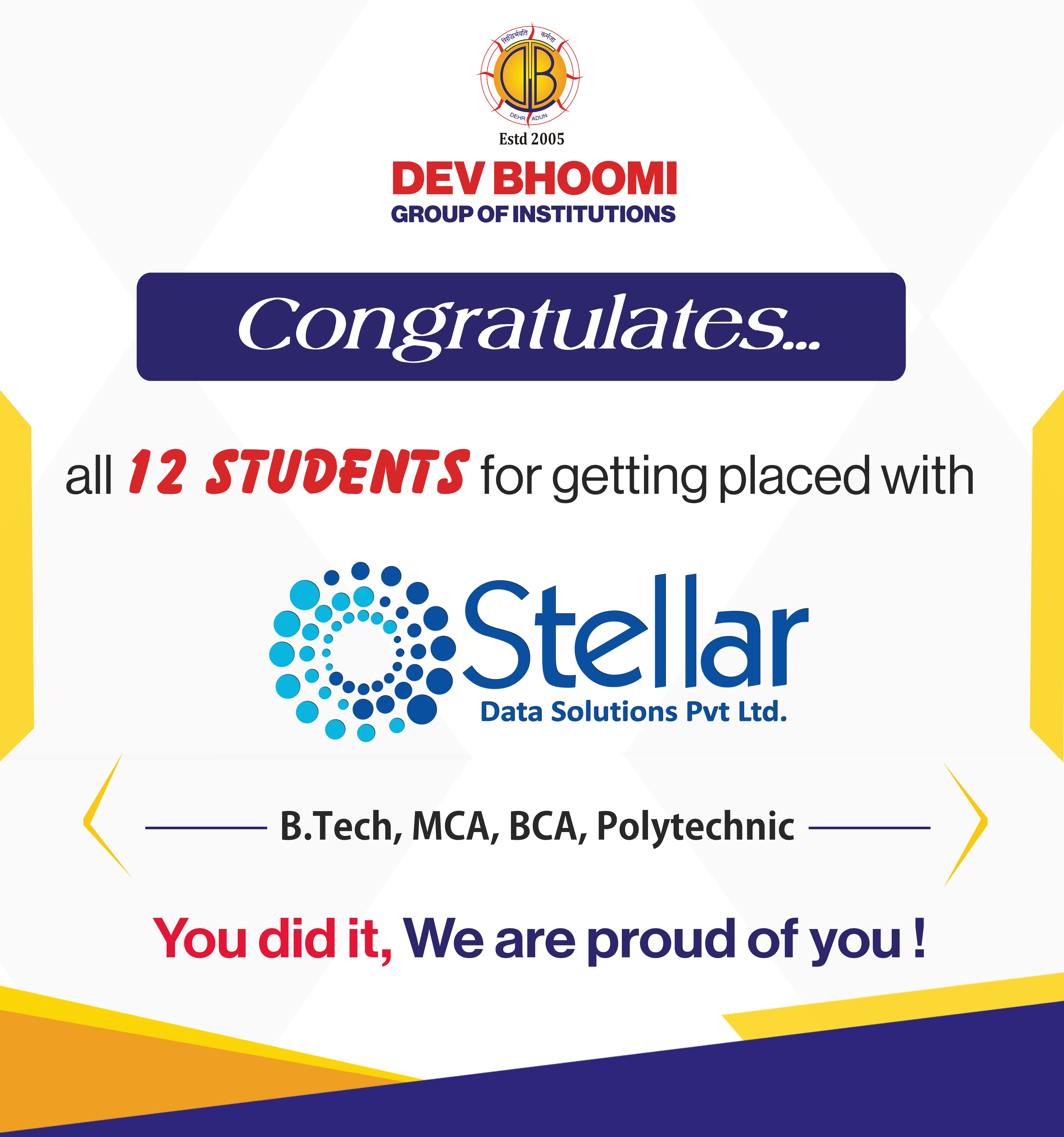 Campus Placement Drive of Stellar Data Solutions Pvt.Ltd.