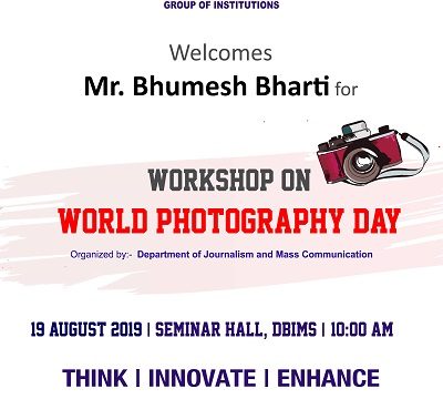 World Photography Day by Department of Journalism and Mass Communication & Fashion Designing