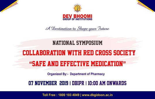 NATIONAL SYMPOSIUM in collaboration with Red Cross Society “Safe and Effective medication”
